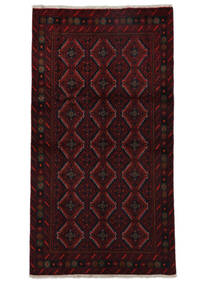 90X170 絨毯 オリエンタル バルーチ ブラック (ウール, ペルシャ/イラン) Carpetvista