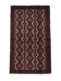 絨毯 バルーチ 100X176 ブラック/茶色 (ウール, ペルシャ/イラン)