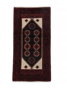  89X177 Balouch Szőnyeg Fekete Perzsia/Irán
 Carpetvista
