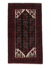  Persischer Belutsch Teppich 110X188 Schwarz (Wolle, Persien/Iran)
