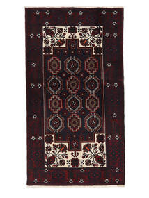  Persian Baluch Rug 105X190 Black (Wool, Persia/Iran)