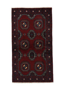 絨毯 バルーチ 100X184 ブラック (ウール, ペルシャ/イラン)