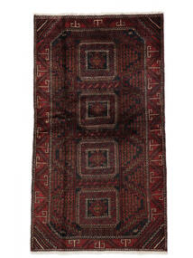 Beluch Matot Matto 106X186 Musta/Tummanpunainen Villa, Persia/Iran Carpetvista
