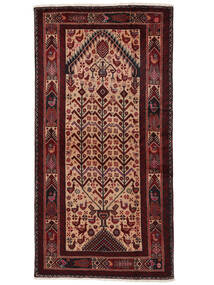 108X213 絨毯 バルーチ オリエンタル ブラック/茶色 (ウール, ペルシャ/イラン) Carpetvista