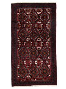 Koberec Perský Beluch 99X178 Černá/Tmavě Červená (Vlna, Persie/Írán)