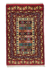  Orientalischer Turkaman Teppich 83X132 Dunkelrot/Schwarz Wolle, Persien/Iran Carpetvista