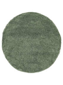 Comfy Kids Rug Ø 150 Small Green Plain (Single Colored) Round