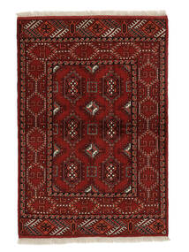87X125 Tapete Oriental Turcomano Preto/Vermelho Escuro (Lã, Pérsia/Irão) Carpetvista