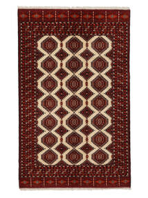 Turkaman Teppich 155X245 Schwarz/Dunkelrot Wolle, Persien/Iran Carpetvista