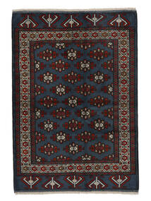 絨毯 ペルシャ トルクメン 133X193 ブラック (ウール, ペルシャ/イラン)
