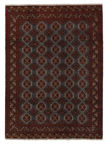 Orientalischer Turkaman Teppich 209X286 Schwarz/Braun Wolle, Persien/Iran Carpetvista