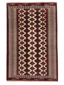  Orientalischer Turkaman Teppich 206X313 Schwarz/Braun Wolle, Persien/Iran Carpetvista
