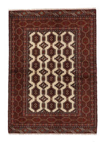  Turkaman Rug 142X195 Persian Wool Black/Brown Small Carpetvista