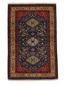  Orientalischer Turkaman Teppich 105X157 Schwarz/Braun Wolle, Persien/Iran Carpetvista