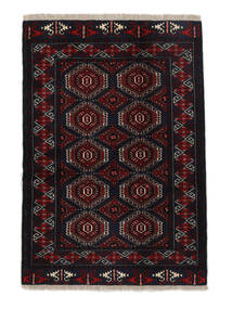  Orientalischer Turkaman Teppich 108X154 Schwarz Wolle, Persien/Iran Carpetvista