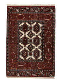 絨毯 オリエンタル トルクメン 84X122 ブラック/茶色 (ウール, ペルシャ/イラン)