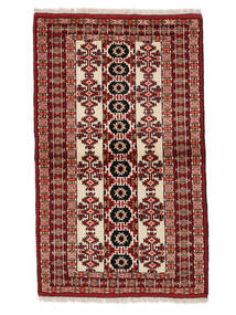絨毯 ペルシャ トルクメン 80X133 ダークレッド/ブラック (ウール, ペルシャ/イラン)