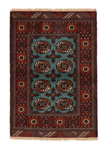 Dywan Orientalny Turkmeński 87X126 Czarny/Ciemnoczerwony (Wełna, Persja/Iran)