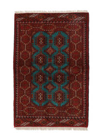  Persialainen Turkaman Matot Matto 84X125 Musta/Tummanpunainen (Villa, Persia/Iran)