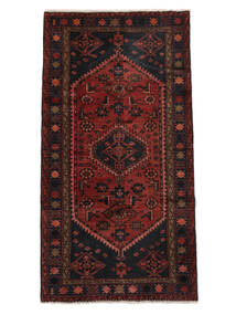 Hamadan Rug 105X197 Black/Dark Red Wool, Persia/Iran Carpetvista