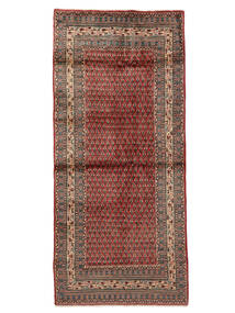 Alfombra Oriental Sarough Mir 101X225 Rojo Oscuro/Marrón (Lana, Persia/Irán)