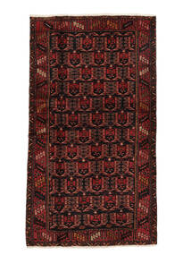 109X190 Tappeto Orientale Hamadan Nero/Rosso Scuro (Lana, Persia/Iran) Carpetvista