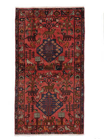 110X200 Tappeto Hamadan Orientale Rosso Scuro/Nero (Lana, Persia/Iran) Carpetvista