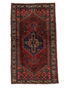 109X186 Hamadan Teppe Orientalsk Svart/Mørk Rød (Ull, Persia/Iran) Carpetvista