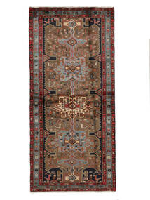 99X215 絨毯 オリエンタル ハマダン 茶色/ブラック (ウール, ペルシャ/イラン) Carpetvista