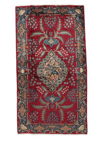 100X190 Tapete Hamadã Oriental Vermelho Escuro/Preto (Lã, Pérsia/Irão) Carpetvista