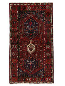 105X193 Hamadan Teppich Orientalischer Schwarz/Dunkelrot (Wolle, Persien/Iran) Carpetvista