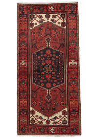 102X214 Tappeto Orientale Hamadan Nero/Rosso Scuro (Lana, Persia/Iran) Carpetvista