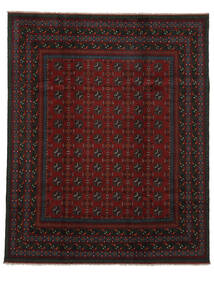 Afghan Fine Rug 202X247 Black/Dark Red Wool, Afghanistan Carpetvista