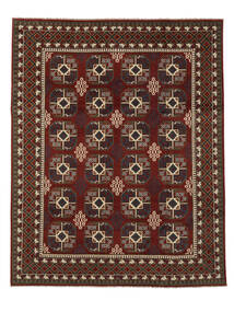 Afghan Fine Vloerkleed 241X301 Zwart/Bruin Carpetvista