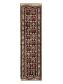 82X292 絨毯 オリエンタル トルクメン 廊下 カーペット 茶色/ブラック (ウール, ペルシャ/イラン) Carpetvista