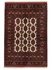  Persischer Turkaman Teppich 139X200 Schwarz/Braun Carpetvista
