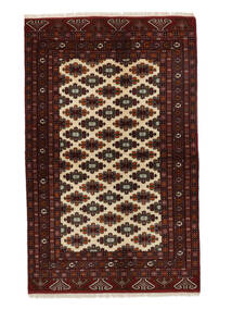  Oriental Turkaman Rug 138X216 Black/Orange Wool, Persia/Iran Carpetvista
