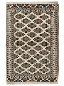 Koberec Orientální Turkaman 132X196 Černá/Hnědá (Vlna, Persie/Írán)