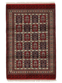 絨毯 オリエンタル トルクメン 105X154 ブラック/茶色 (ウール, ペルシャ/イラン)