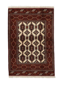 Orientalischer Turkaman Teppich 105X151 Schwarz/Braun Wolle, Persien/Iran Carpetvista