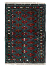 Turkaman Teppich 101X147 Schwarz Wolle, Persien/Iran Carpetvista