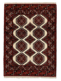  Persischer Turkaman Teppich 105X144 Schwarz/Orange (Wolle, Persien/Iran)