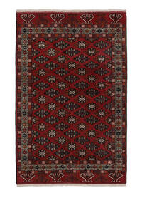  Turkaman Rug 163X248 Persian Wool Black/Dark Red Carpetvista