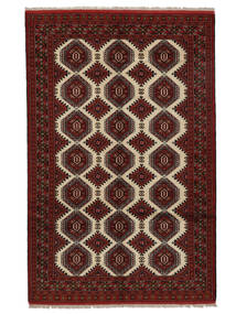  Turkaman Tappeto 157X240 Persiano Di Lana Nero/Rosso Scuro Piccolo Carpetvista