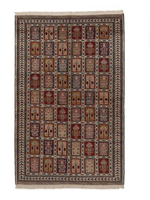  Turkaman Szőnyeg 155X240 Perzsa Gyapjúszőnyeg Barna/Fekete Kicsi Carpetvista
