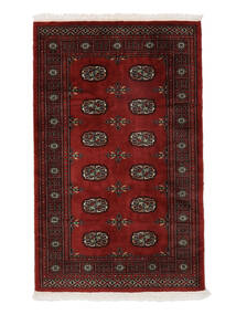 絨毯 オリエンタル パキスタン ブハラ 2Ply 96X153 ブラック/ダークレッド (ウール, パキスタン)