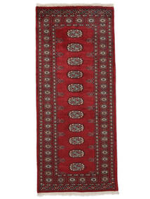 79X183 絨毯 オリエンタル パキスタン ブハラ 3Ply 廊下 カーペット ダークレッド/ブラック (ウール, パキスタン) Carpetvista