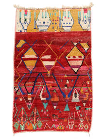  150X233 Berber Moroccan - Mid Atlas Matto Tummanpunainen/Beige Marokko Carpetvista