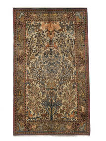  Persian Qum Kork/Silk Rug 153X262 Brown/Black Carpetvista