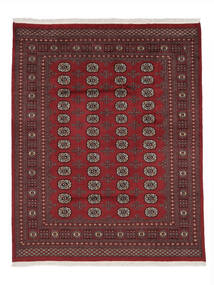 198X243 Pakistan Buchara 2Ply Teppich Orientalischer Dunkelrot/Schwarz (Wolle, Pakistan) Carpetvista